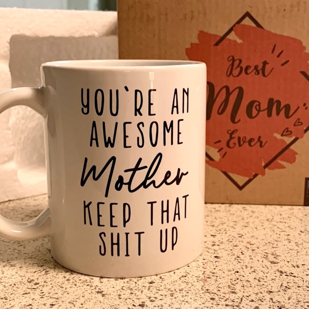 BLUE RIBBON BEST MOM EVER COFFEE MUG NEW IN BOX